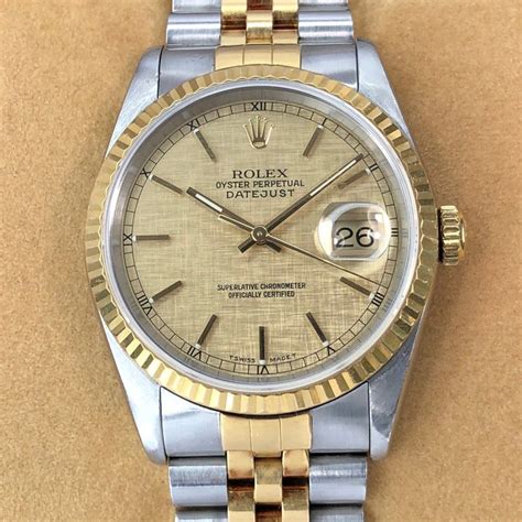 champagne linen rolex dial|Rolex datejust with champagne dial.